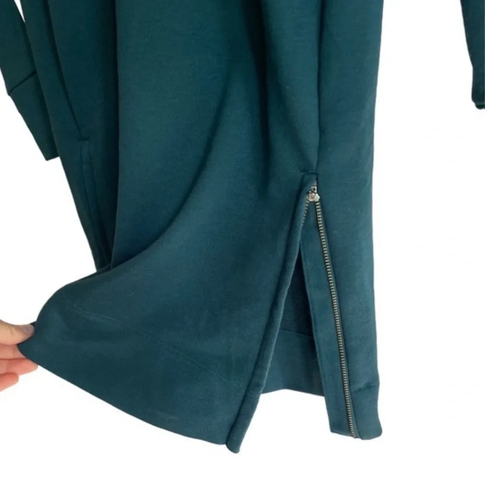 Athleta Circa Long Sleeve Track 1/4 Zip Sweatshirt Dress